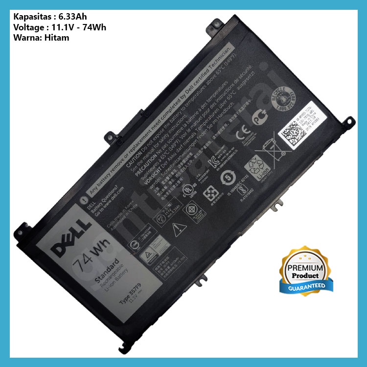 Baterai Dell Inspiron 15 7000 7566 7567 7559 357F9 71JF4 357F9 P65F