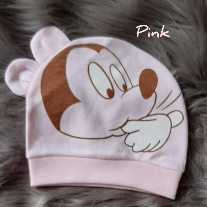 DITI BABY- Single layer mickey hat bayi laki-laki/perempuan 0-6 bulan