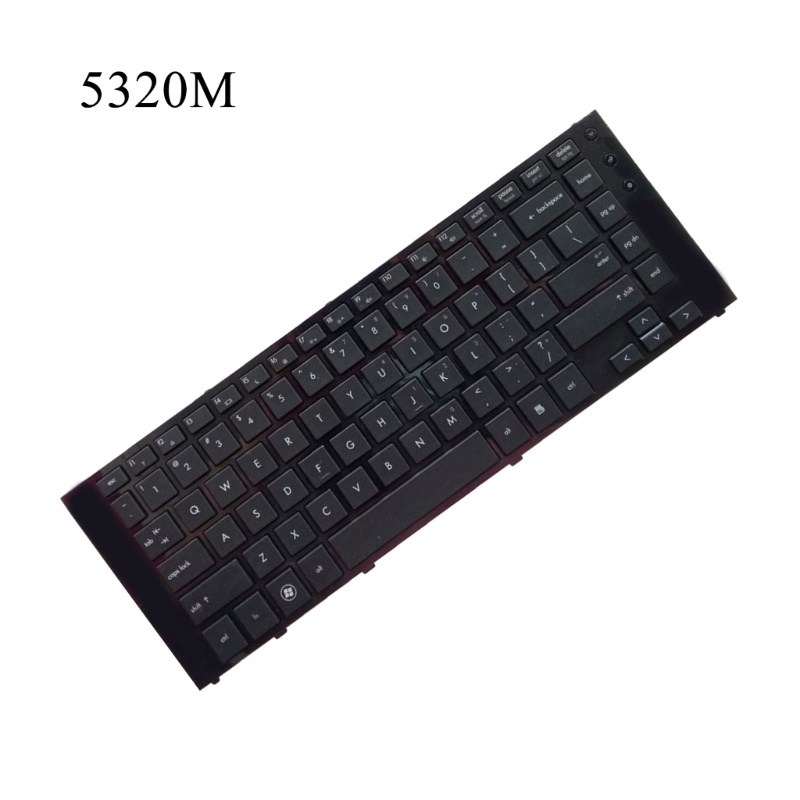 Btsg Untuk Keyboard HP Probook Seri 5320m 5320m Dengan Frame US 618843-001 Aksesoris Keyboard Hitam Pengganti Baru