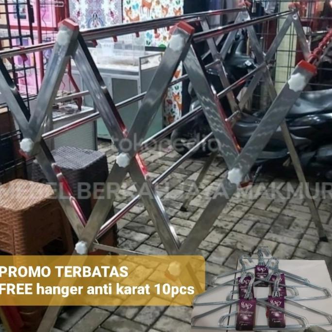 jemuran baju stainless steel jumbo