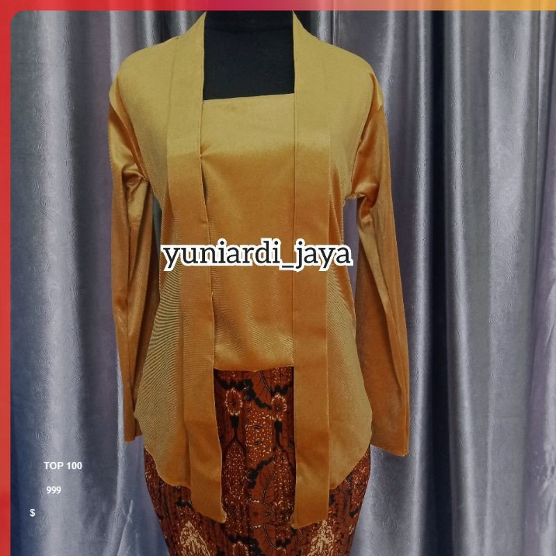 Kebaya Wanita Atasan Kebaya Bludru kutubaru Polos JUMBO Kebaya Bludru