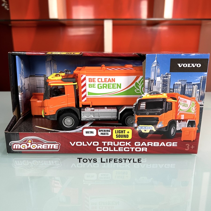 Mobil Truck Majorette Diecast Volvo Truck Garbage (BUNYI NYALA)