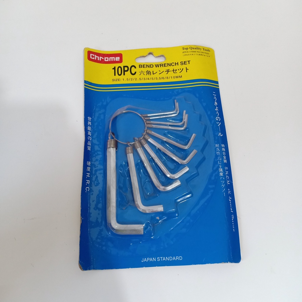 Kunci L Set / Kunci L Set CHROME / Kunci L Set 10 PCS