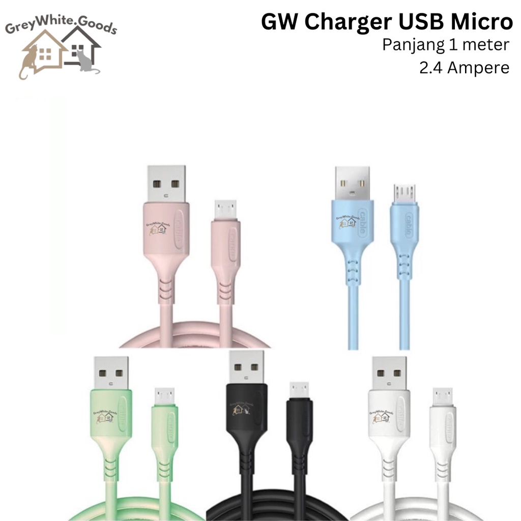 GW Charger USB Micro 2.4 Ampere Fast Charging 1 Meter