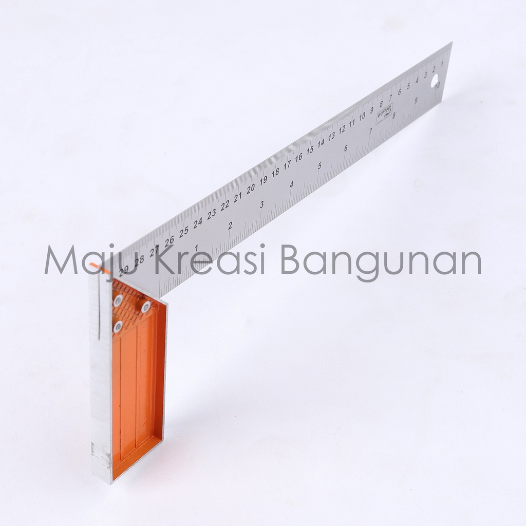 Penggaris Besi Siku Meter Sudut Tukang Bangunan 12 Inch 30 Cm Stainless Steel VPR