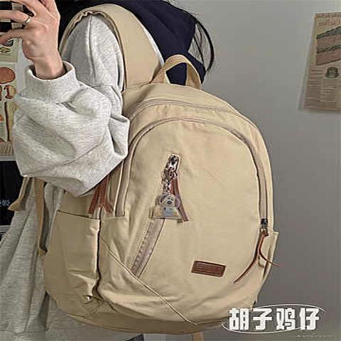 Sera American retro gaya kapasitas besar ransel pria Jepang vintage Ami khaki kanvas ransel siswa perempuan