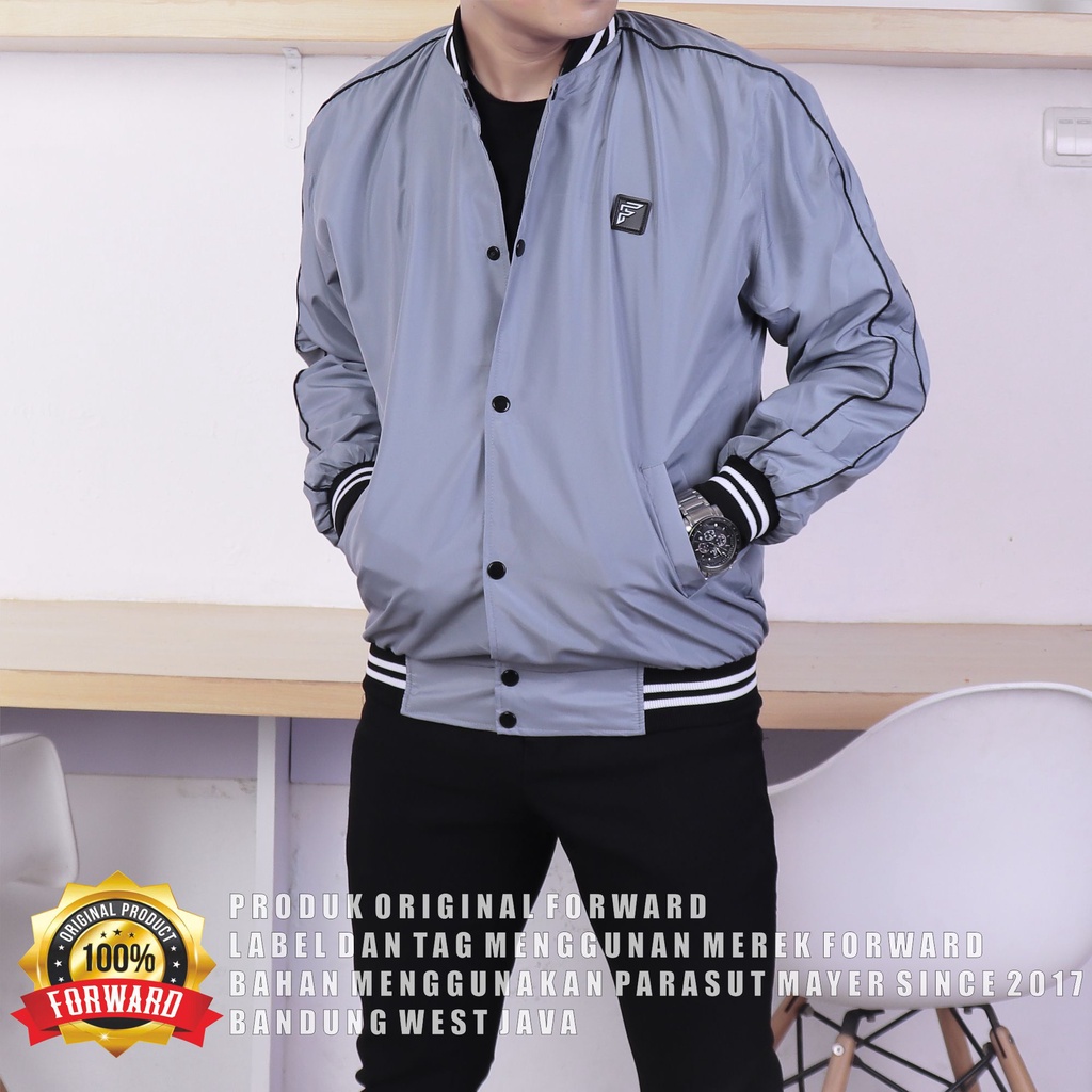 Forward System A Jaket Baseball Varsity Jacket Base Ball Unisex Korean Style Remaja M L XL