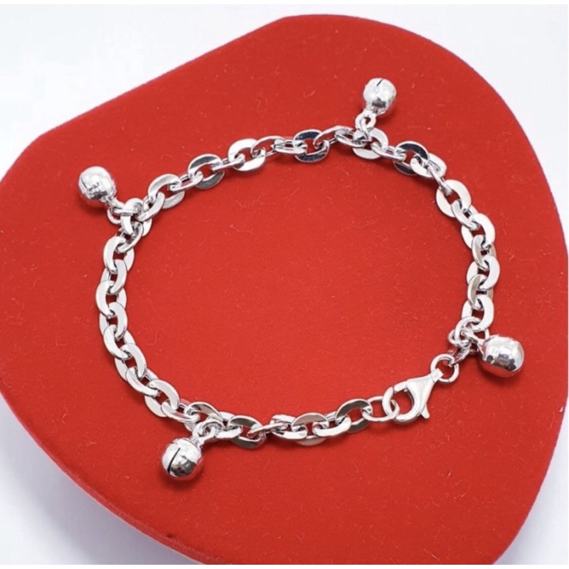 Gelang kaki anak gelang kaki anak perak 925 lapis emas putih