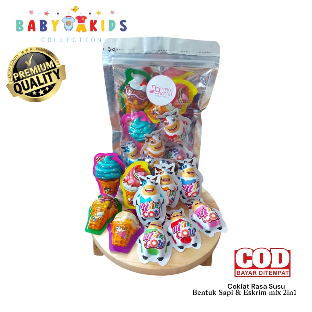 

Coklat Rasa Susu Bentuk Sapi dan Es Krim Mix Kualitas Premium