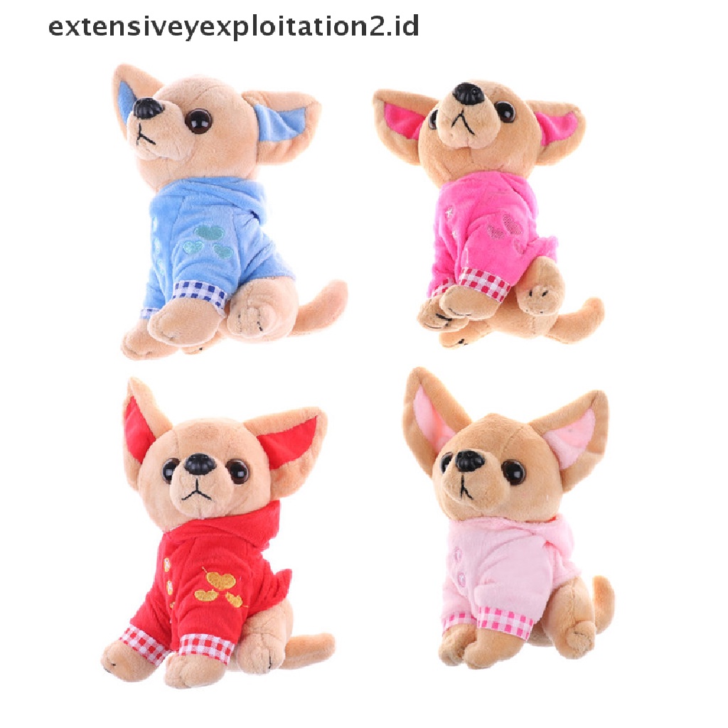 1 Pc Mainan Rompi Anjing Chihuahua Bahan Plush Ukuran 17CM Untuk Hadiah Natal Ulang Tahun Anak