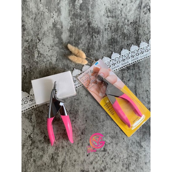 EDGE CUTTER GUNTING KUKU EXTENSION PINK NAIL ART