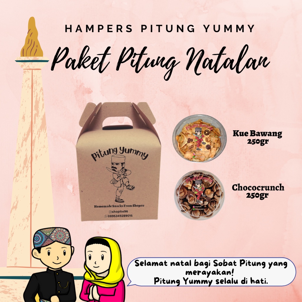 

Hampers Pitung Yummy - Paket Natal & Tahun Baru Kue Kering Kue Bawang Parcel Christmas & New Year Edition