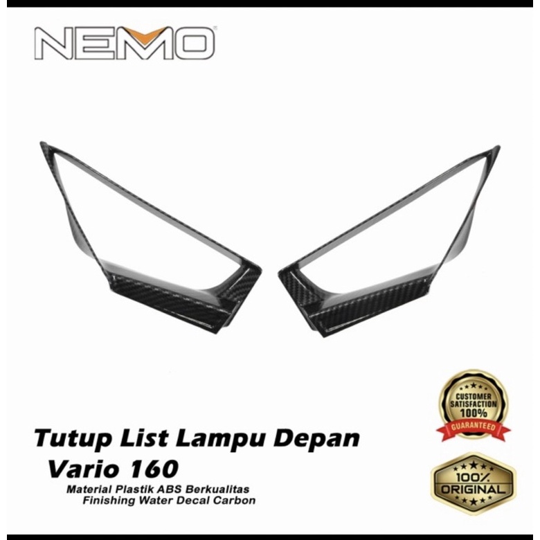 CARBON NEMO VARIO 160 NEW COVER SPEDO COVER BAWAH LAMPU STOP LIST LAMPU DEPAN COVER BODY SAMPING