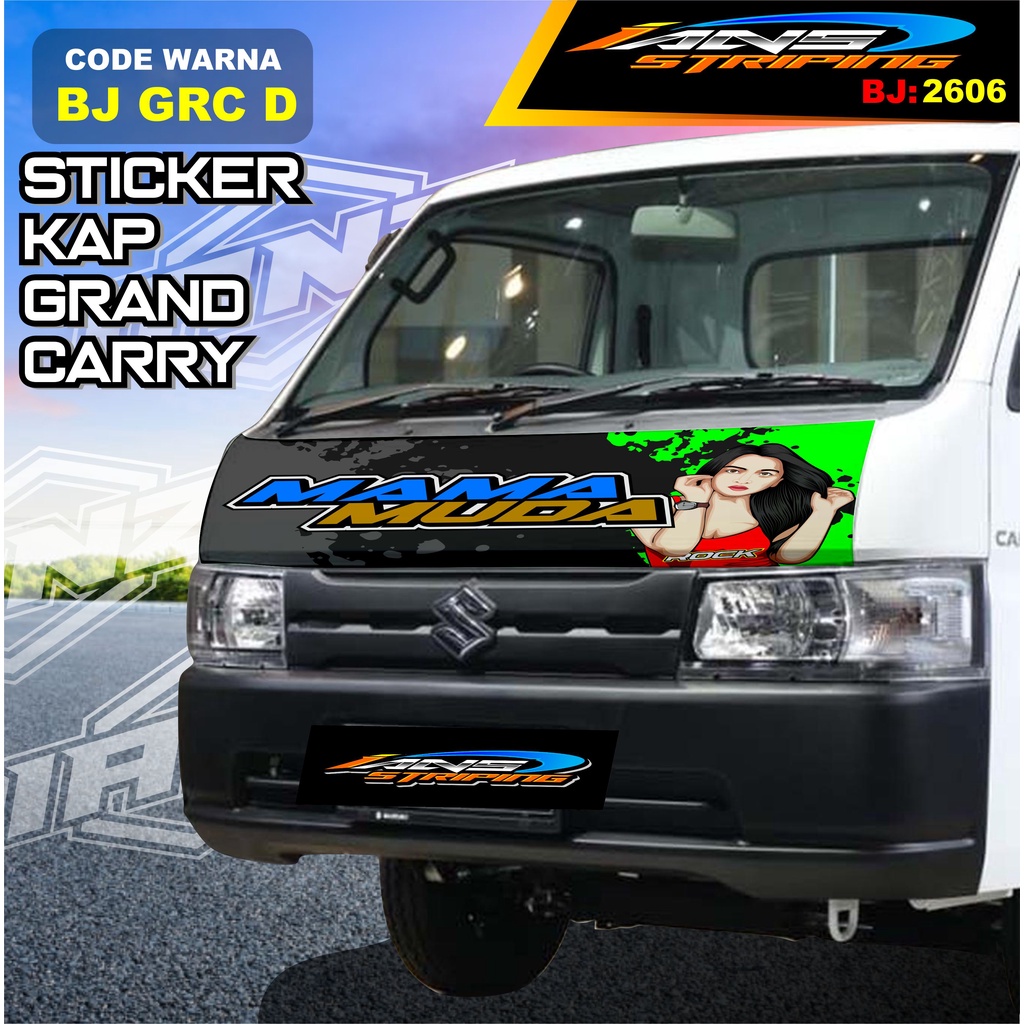 STICKER KABIN DEPAN MOBIL CARRY / STIKER KAP DEPAN MOBIL GRANMAX PICK UP / STICKER TERBARU L300