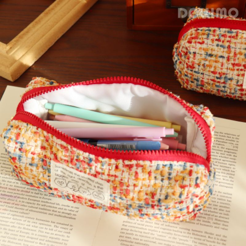 ℡✉✎Sera Sera baru tas pensil tenunan tangan wewangian gadis lucu hati gadis kapasitas besar gadis niche nilai tinggi