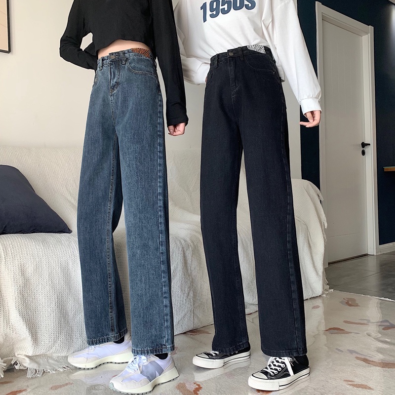 Highwaist Kulot Jeans Wanita / Straight Loose Celana Jeans Wanita (realpict)【THE GOOD SISTERS】