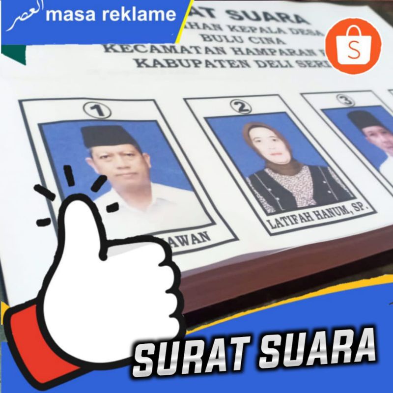 

Surat Suara, Specimen surat suara