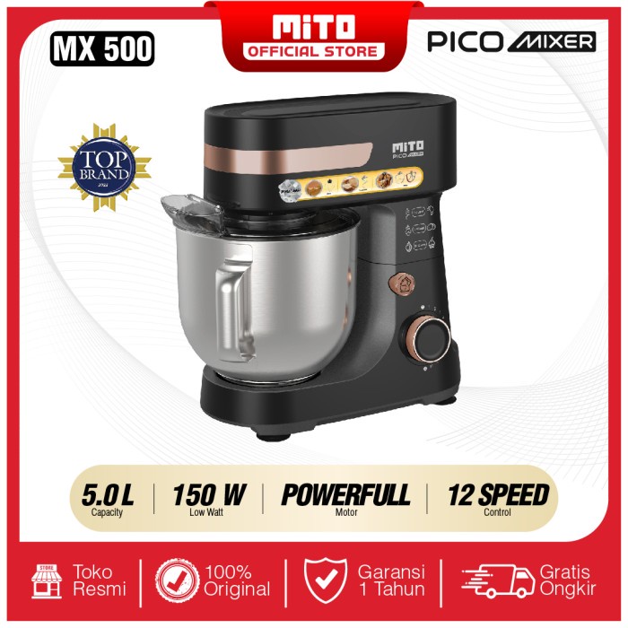 MITO Stand Mixer MX500 Pengaduk Adonan Kue 5L Pico Mixer -Black