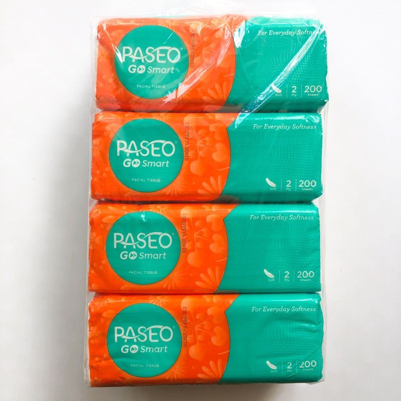 TISU PASEO GO SMART 200SHEETS / PASEO GO SMART FACIAL TISSUE 200SHEET / PASEO GO SMART 200SHEET 2PLA