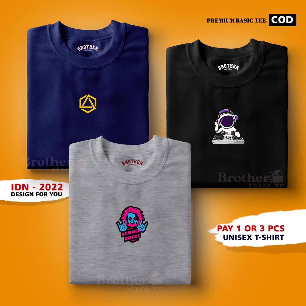 BUY 1 OR 3 PCS ( PROMO COD ) BROTHER STORE / Kaos Distro100% Catoon Combed 24s Tebal /Articel DJ