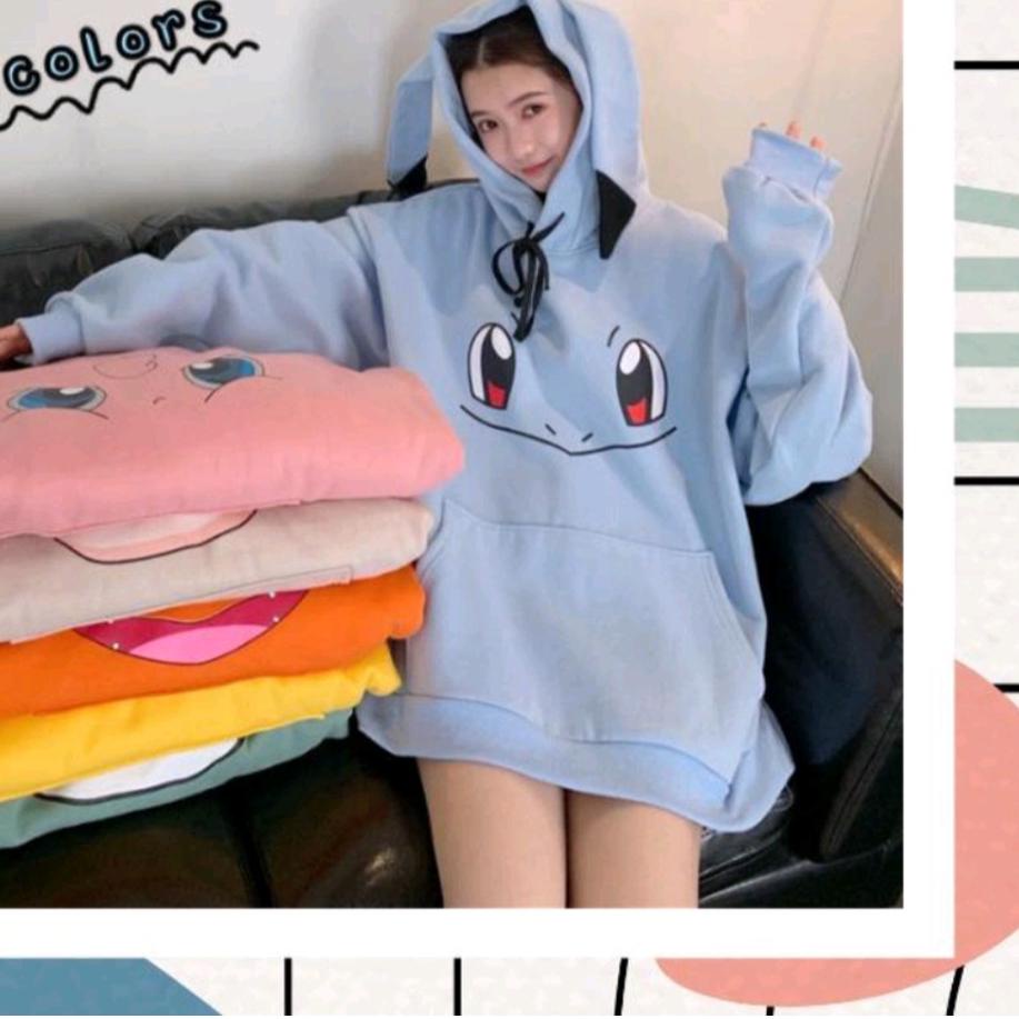 Termurah PIMON CUTE SWEATER HOODIE OVERSIZE WANITA KOREAN STYLE