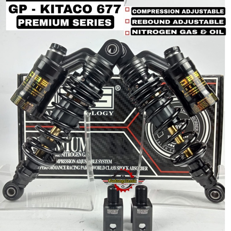 SHOCK SKOK DBS 677 BLACK AS GOLD PREMIUM DOUBLE KLIK REBOUND FUNGSI RX KING CB GL SUPRA FIZ R MP NMA