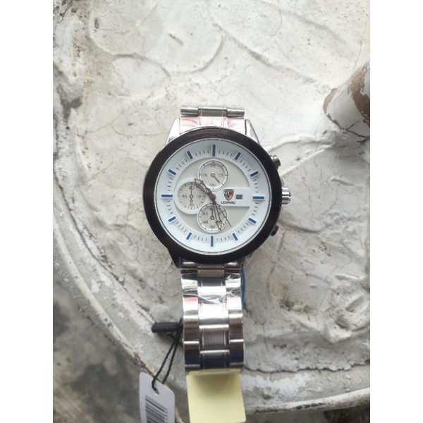 Jam Tangan Leopard Pria Rantai Tanggal Aktif