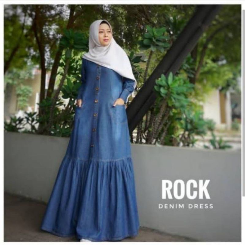 GAMIS LEVIS WANITA TERBARU 2021/GAMIS LEVIS WANITA MODERN 2021/GAMIS LEVIS/GAMIS LEVIS