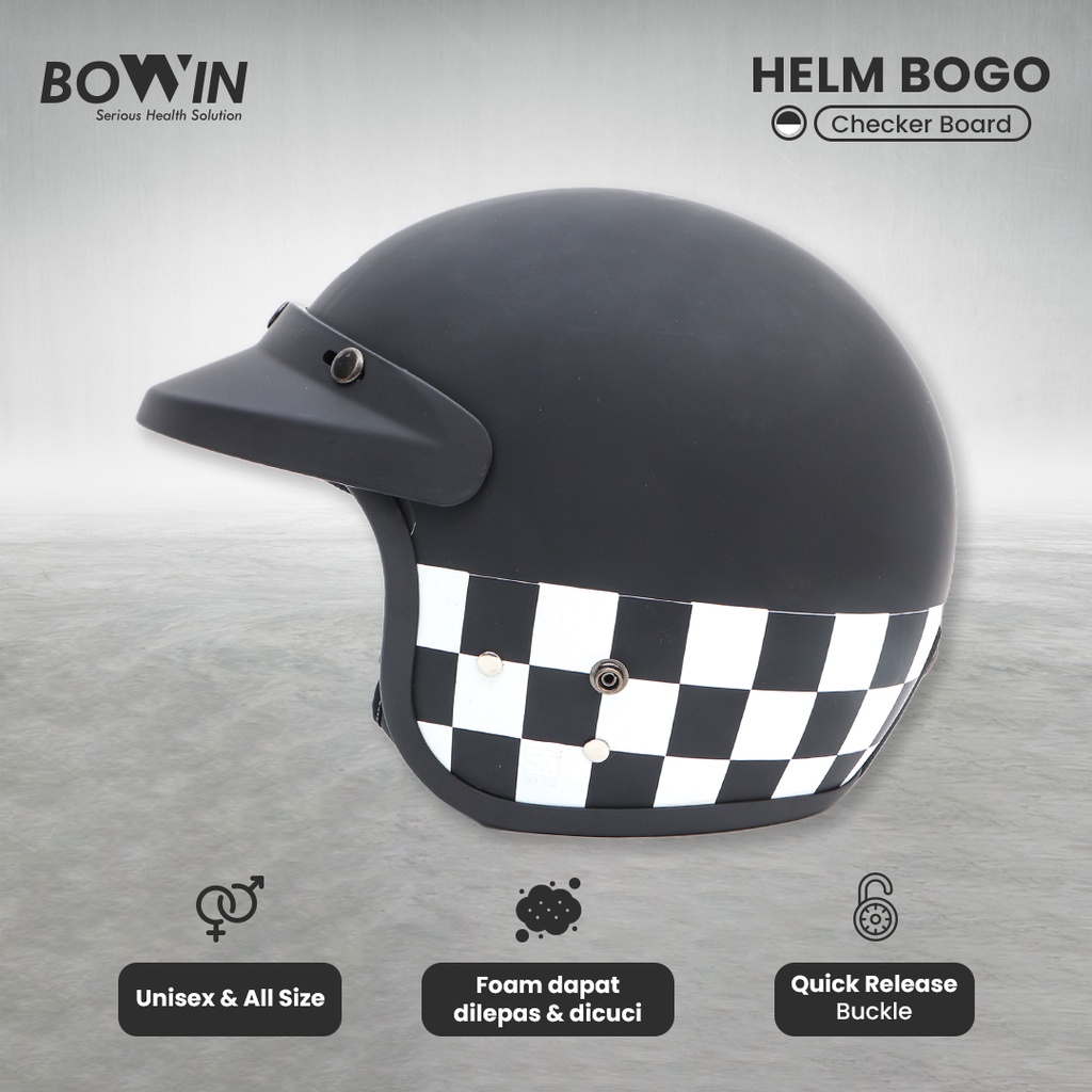 Bowin Helm Bogo Special Edition (Helm Standard SNI / Helm Half Face)