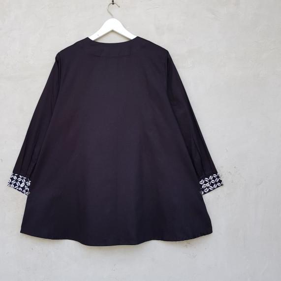 Batik atasan lucu dan unik A0515 Hitam - S-M