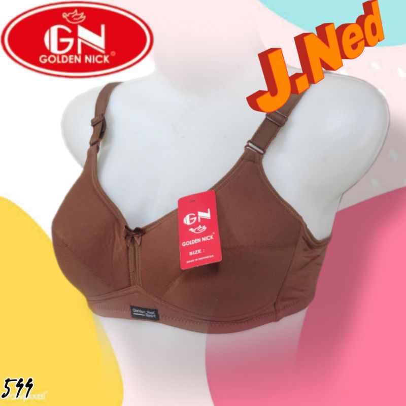 J544 SPORT BRA WANITA GOLDEN NICK BUSA TIPIS DUA PENGAIT SIZE 36 - 38