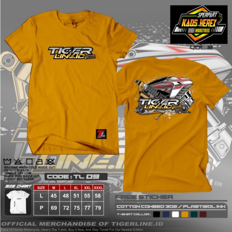[BAYAR COD] T-SHIRT KAOS HONDA HEREX TIGER200 ORIGINAL