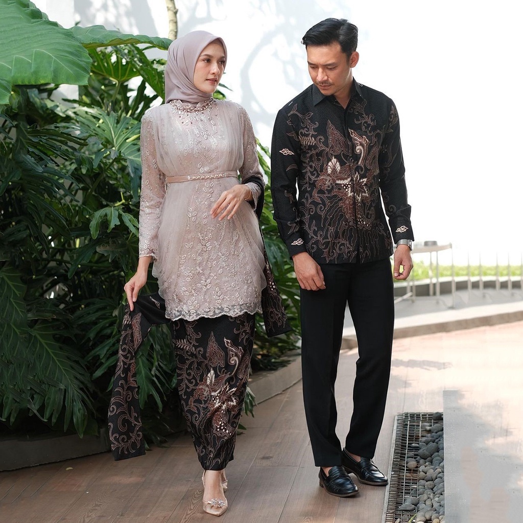 NEW ARRIVAL | Batik Official - Batik Couple Hayunda Tulle Payet | Kebaya Couple Modern | Kebaya Lamaran