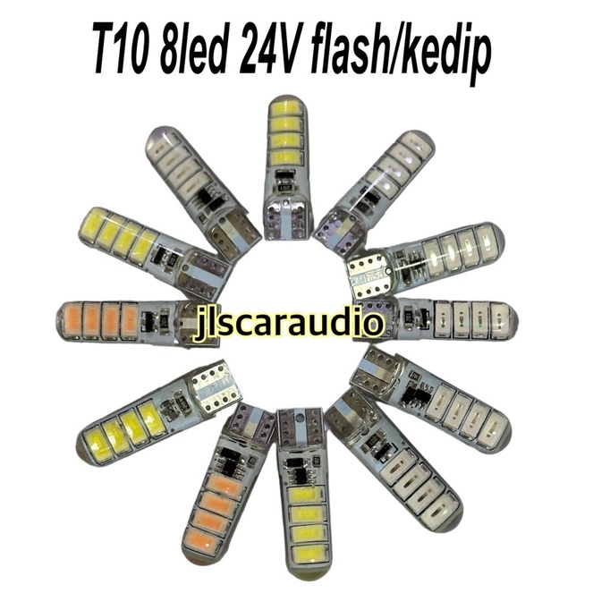 T10 8LED Flash/kedip 24VOLT BUSS/TRUCK