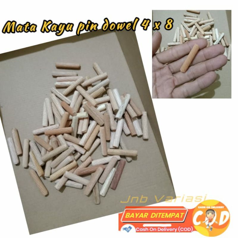 Mata kayu pin dowel 4mm 80mm
