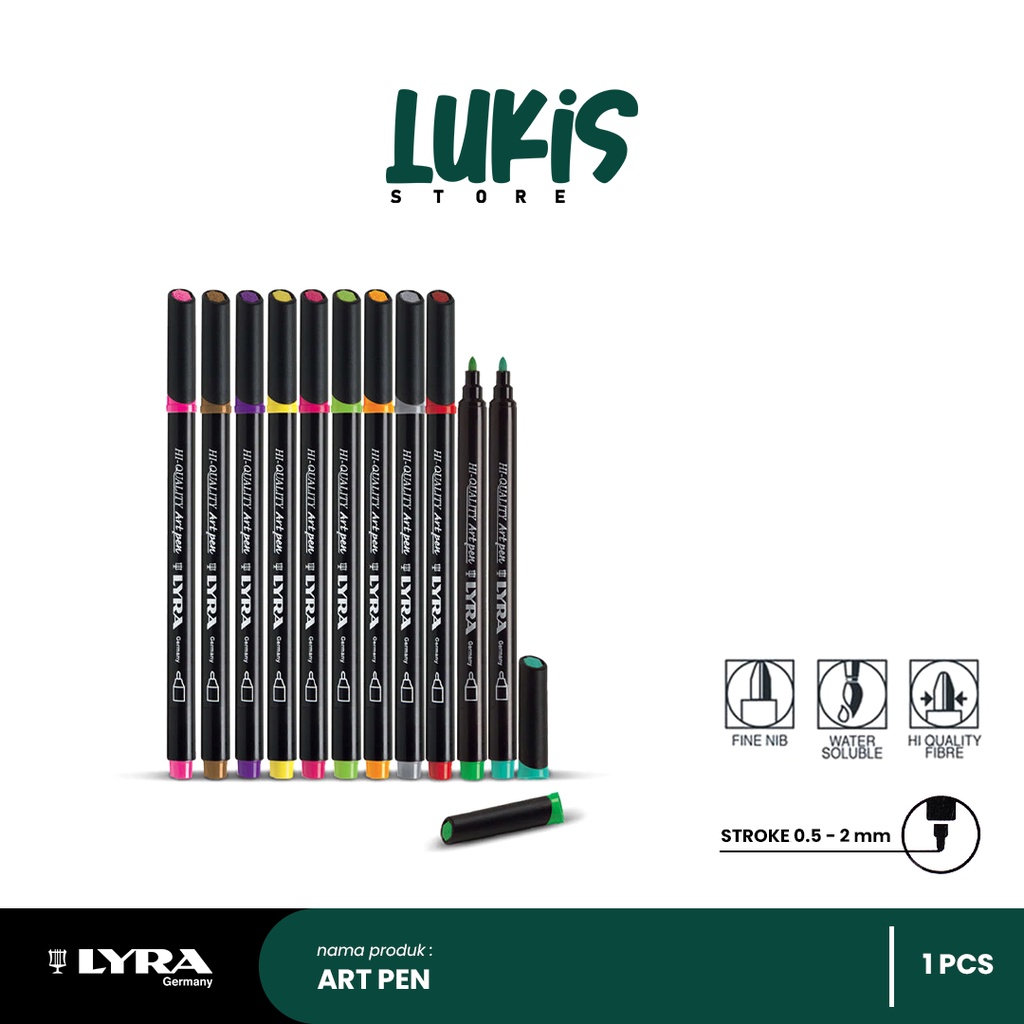 

LYRA Art Pen 0.5 - 2 mm | Water Solube