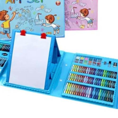 

Crayon anak set isi 208 pcs / Alat lukis set anak 208 pcs - Biru