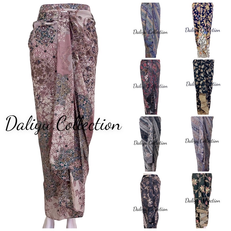 Daliyu ROK REMPLE MOTIF BATIK Karet Pinggang Siap Pakai / M-L XL-XXL