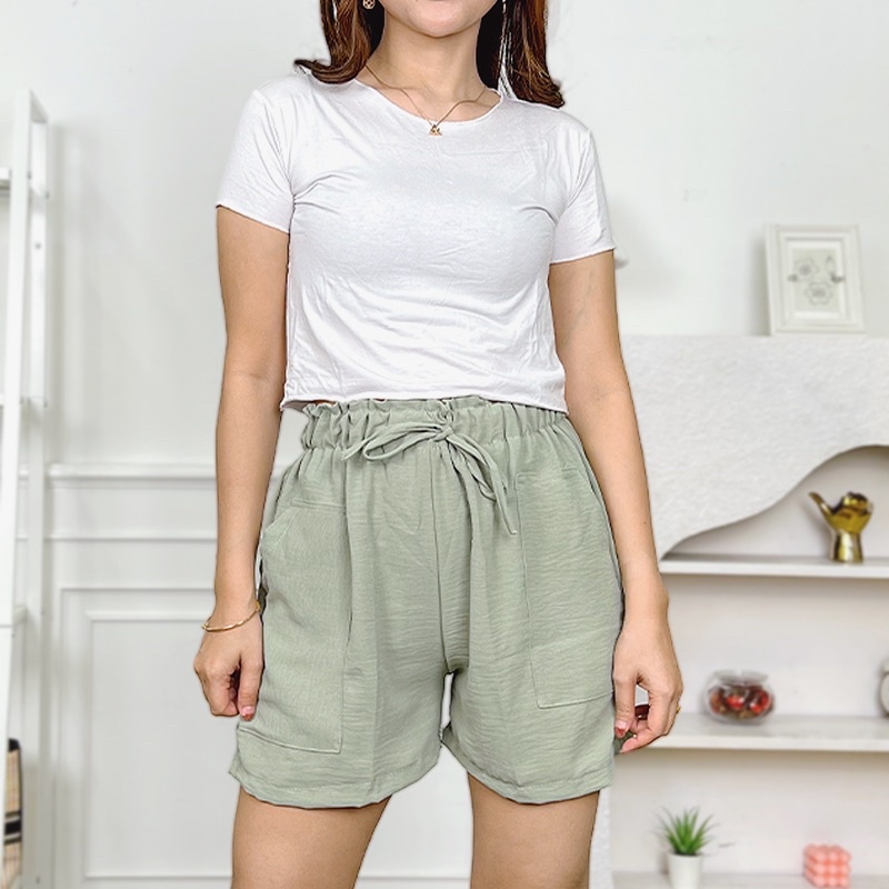 Tq88indonesia Fashion Celana Pendek Wanita Terbaru /  Saphire Pant CRINCLE / Celana Santai Cewek / Ootd