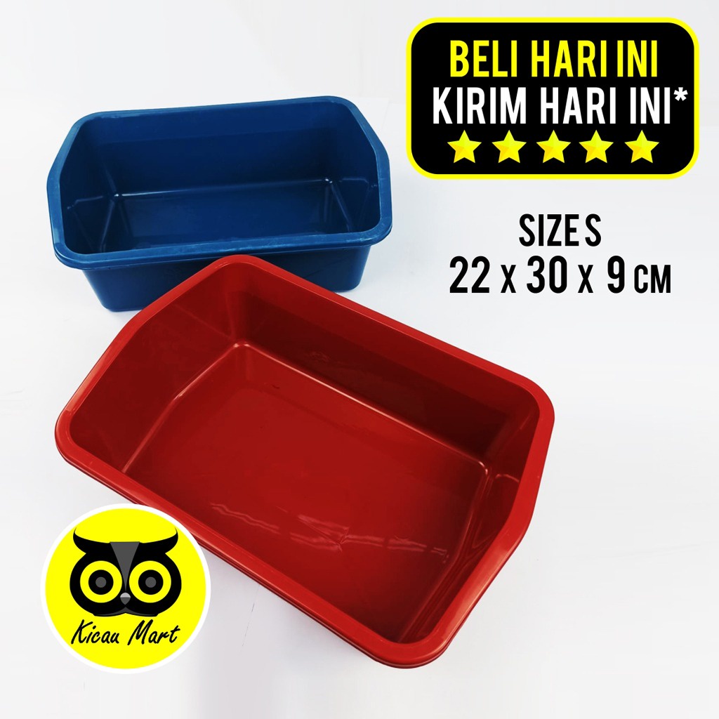 BAK PASIR KUCING BASKOM PLASTIK TEMPAT POOP PUP HEWAN TEMPAT KOTORAN KUCING ANJING KITTEN ANABUL UKURAN KECIL CAT LITTER BOX SIZE SMALL