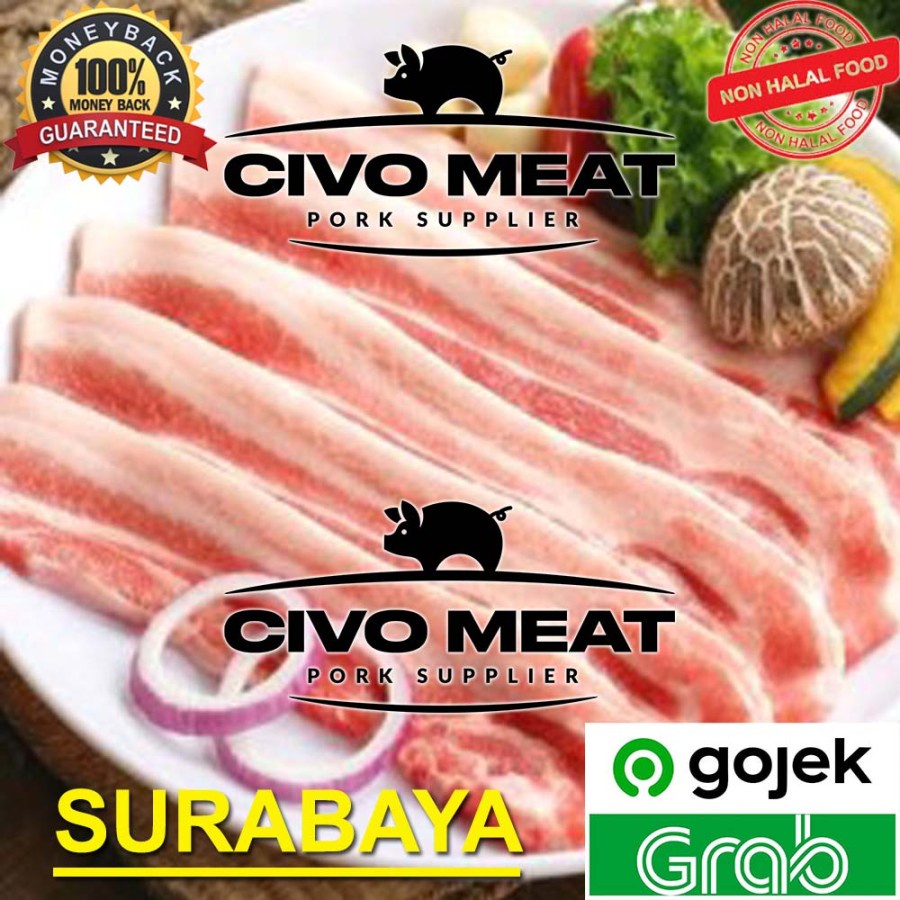 

Samgyeopsal Import - Samcan Pork Belly Import Slice Tebal 500gr