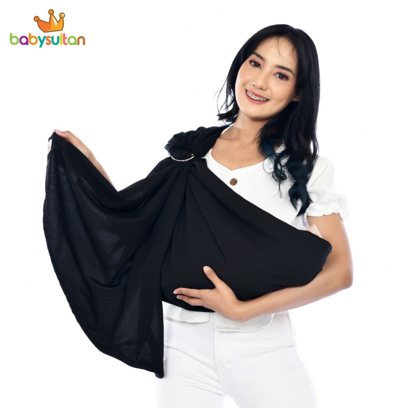 Gendongan Bayi Ring Sling Tanpa Celah Free Pouch Babysultan