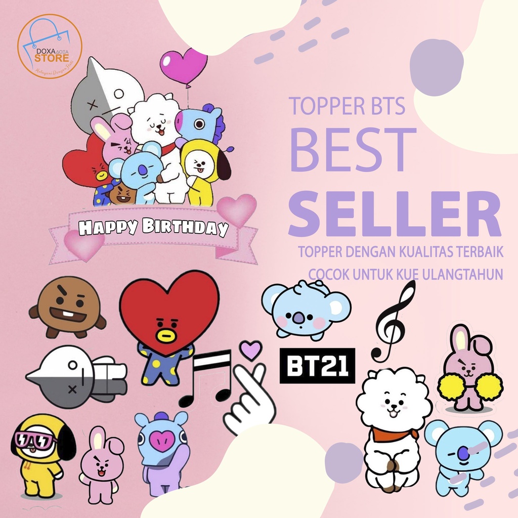 Topper Custom Happy Birthday BTS 21