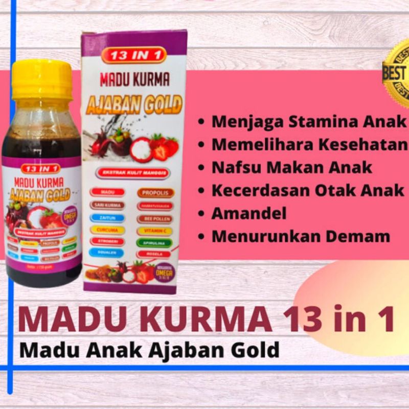 Madu Kurma AJABAN GOLD 13 in 1 - Nutrisi Anak Lengkap