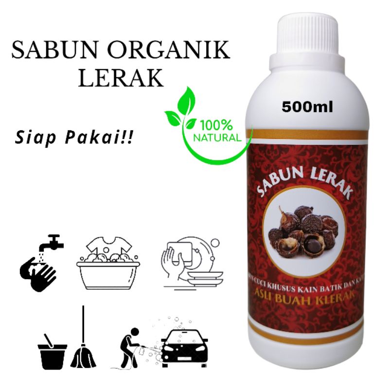 SABUN CAIR ORGANIK SABUN LERAK SABUN CUCI BATIK 500ML