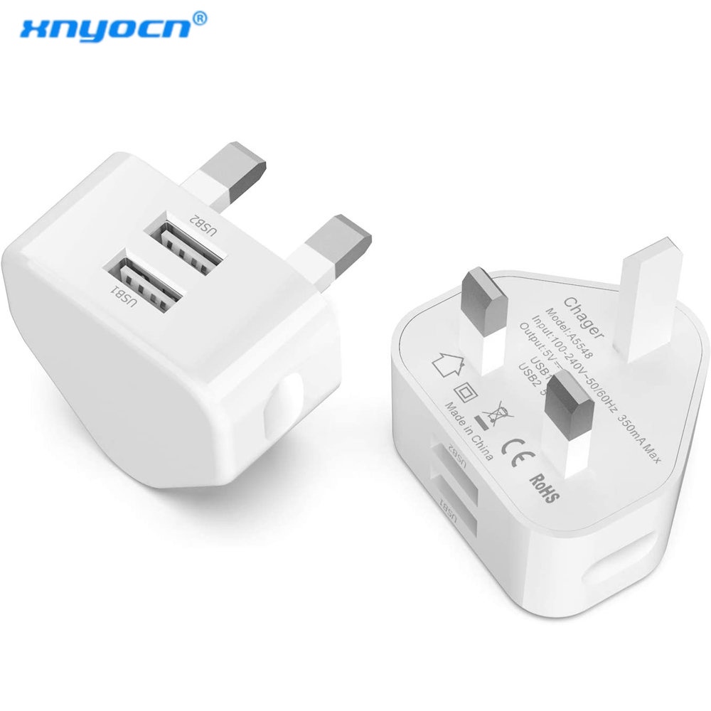 5v/2.1aadapter Dual USB port charger Fast charger Standar Inggris Colokan 3-pin charger Dinding charger Ponsel Pintar charger Perjalanan