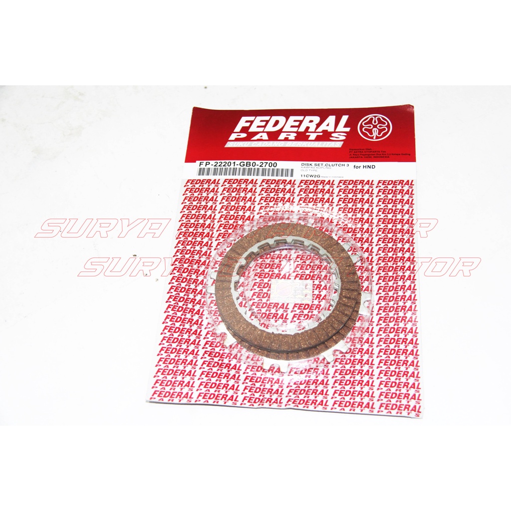 Kampas Plat Kopling Honda c50 c70 c700 c800 GB0 Federal FP-222201-GB0-2700
