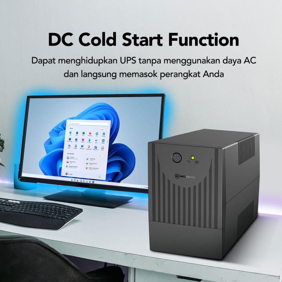 Micropack UPS Anti petir 650VA / 390WATT Battery 7Ah UPS (MFU-650)