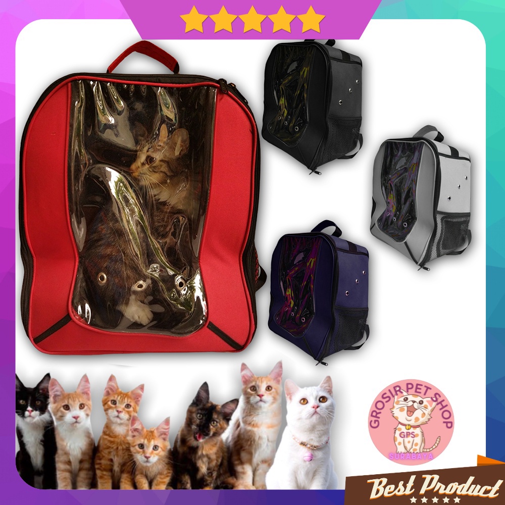 Tas Ransel Kucing Kelinci Musang Ukuran Besar Transparan Ecer Grosir Perlengkapan Hewan Peliharaan