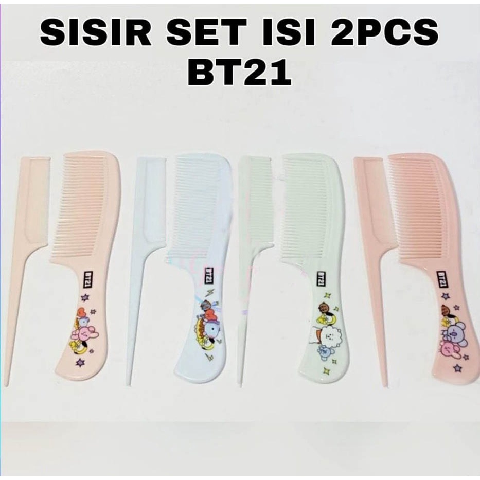 SISIR FANCY KARAKTYER SET 2IN1 BTS BT21 SET ISI 2 WARNA DAN MOTIF RANDOM